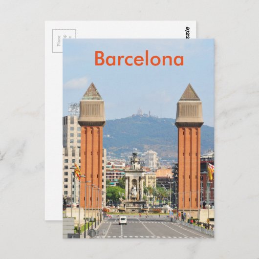 Barcelona Briefkaart (Voorkant / Achterkant)
