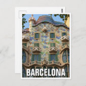 Barcelona Casa Batllo Spanje Reizen Briefkaart (Voorkant / Achterkant)