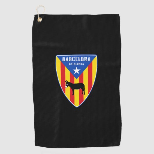 Barcelona Catalunya Estelada Golfhanddoek (Voorkant)