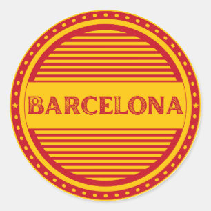 Barcelona City Pride-embleem – Spaanse identiteit Ronde Sticker