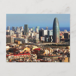 Barcelona-cityscape Briefkaart