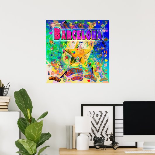 Barcelona Epoch Hour Poster (Thuiskantoor)
