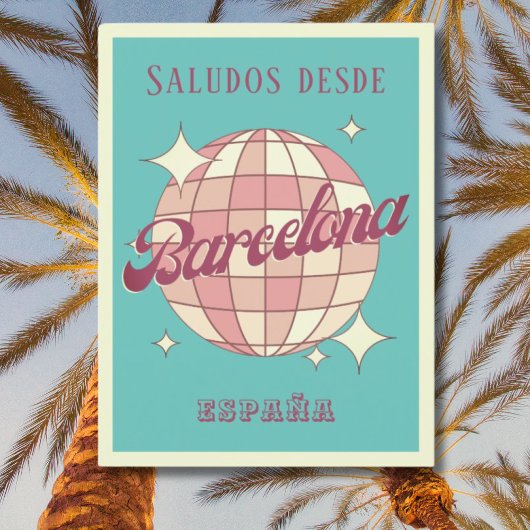 Barcelona Espagne España Retro Carte postale Vinta