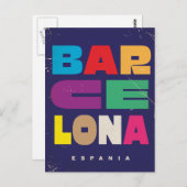 Barcelona Espania Briefkaart (Voorkant / Achterkant)