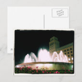Barcelona-fontein - Placa de Catalunya - Briefkaar Briefkaart (Voorkant / Achterkant)