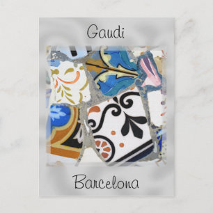 Barcelona Gaudi Mosaics Close Up Briefkaart