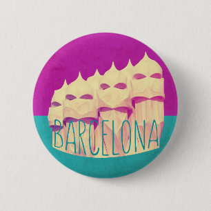 Barcelona Gaudi Paradise Ronde Button 5,7 Cm