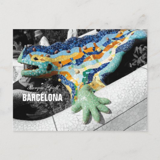 Barcelona Gaudi Park Guell Briefkaart (Voorkant)