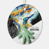 Barcelona Gaudi Park Guell Mosaics - 2 zijden Keramisch Ornament (Links)