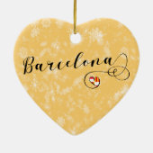 Barcelona Hart, Kerstboomornament Keramisch Ornament (Achterkant)