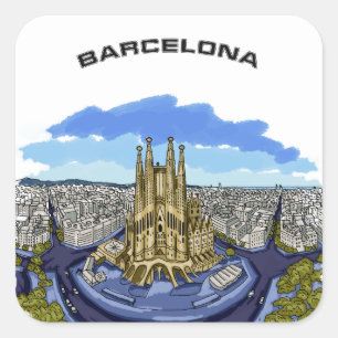 Barcelona Illustratie stickers