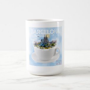 Barcelona in een theekop – Sagrada Familia Skyline Koffiemok