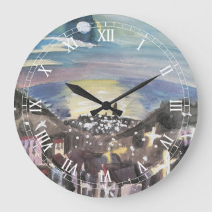 Barcelona in Nacht door Walter Gramatte Grote Klok