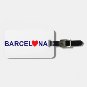 Barcelona liefde bagagelabel