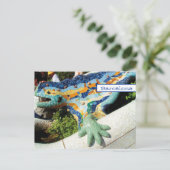 Barcelona Lizard Hand Mosaics Briefkaart (Staand voorkant)