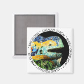 Barcelona Magnet, Lizard, Spanje / Catalonië Magneet (Voorkant / Achterkant)