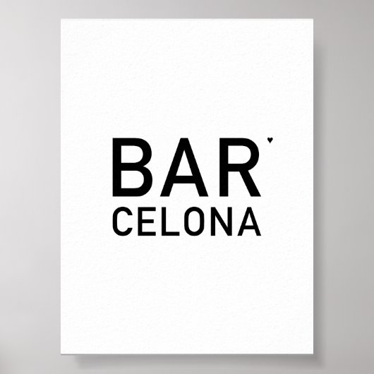 Barcelona - minimalistic typography poster (Devant)