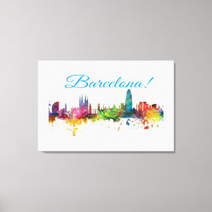 Barcelona ontwerp canvas afdruk
