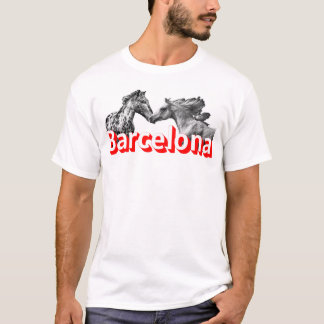 Barcelona, Paard, Voetbal, Reis Liefde T-shirt