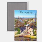 Barcelona, Park Guell Magneet (Voorkant / Achterkant)
