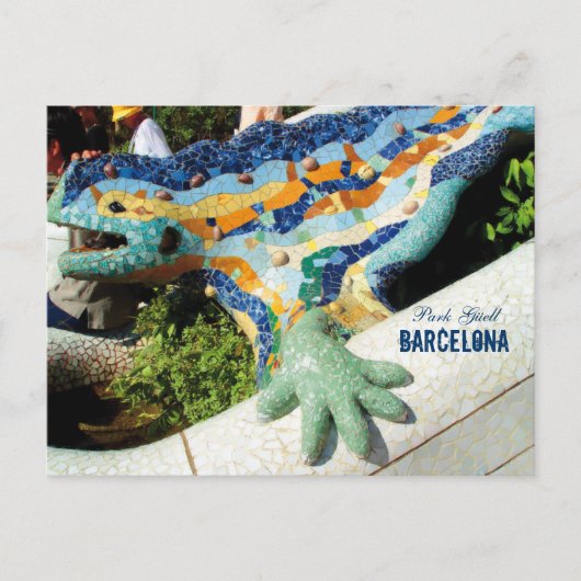 Barcelona Park Guell Mosaics Briefkaart (Voorkant)
