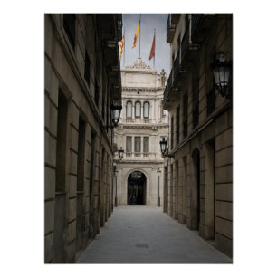 Barcelona Passage — Minimaal Licht Perfect Poster