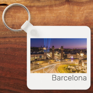 Barcelona Plaza de Espana Catalonia Spain Sunset Sleutelhanger