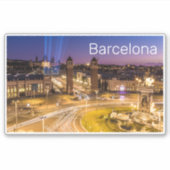 Barcelona Plaza de Espana Catalonia Spain Sunset Sticker (Voorkant)