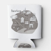 Barcelona Poster grijs Blikjeskoeler (Achterkant)