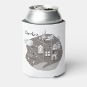 Barcelona Poster grijs Blikjeskoeler (Blikje Achterkant)