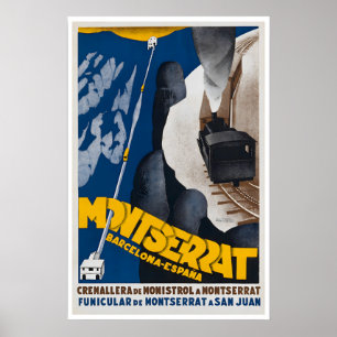 Barcelona Poster Montserrat Kunst Spanje Reisprint