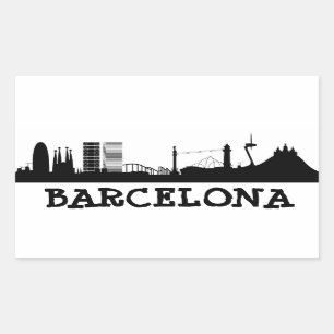 Barcelona Rechthoekige Sticker