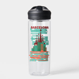 Barcelona retro Reisposter Waterfles