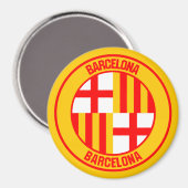 Barcelona Round Emblem Magneet (Voorkant / Achterkant)