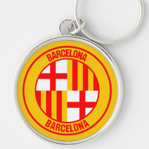 Barcelona Round Emblem Sleutelhanger