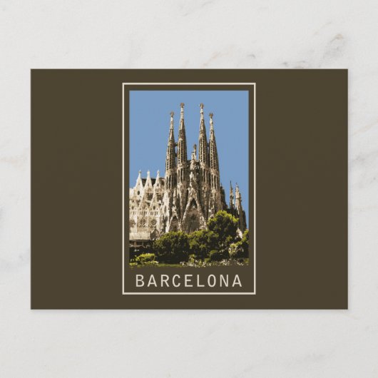 Barcelona Sagrada Familia Briefkaart (Voorkant)