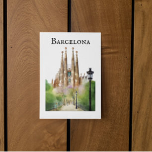 Barcelona Sagrada Família Schilderij Briefkaart