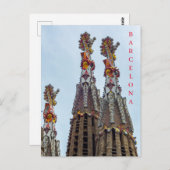 Barcelona Sagrada Familia steeples voir carte post (Devant / Derrière)