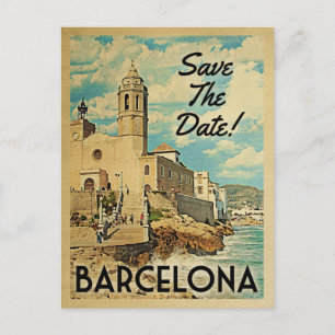 Barcelona Save the Date  Spain Aankondigingskaart