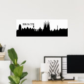 barcelona skyline deco poster (Thuiskantoor)