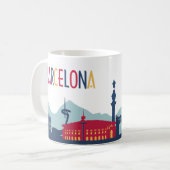 Barcelona Skyline Koffiemok (Voorkant links)