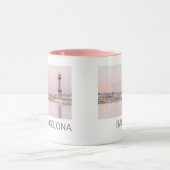 Barcelona Skyline Sunset Catalanonia Spanje Mok (Midden)
