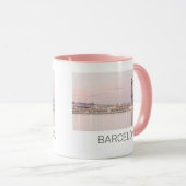 Barcelona Skyline Sunset Catalanonia Spanje Mok (Voorkant rechts)