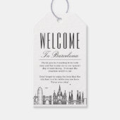 Barcelona Skyline | Welkomstberichten — Labels Cadeaulabel (Voorkant)