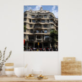 Barcelona Spain Gaudi Building Poster (Keuken)