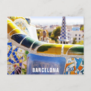 Barcelona Spain Parc Guell Travel Foto Briefkaart