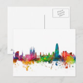 Barcelona Spain Skyline Briefkaart (Voorkant / Achterkant)