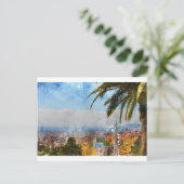 Barcelona Spain Skyline Briefkaart (Staand voorkant)