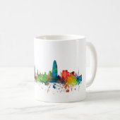 Barcelona Spain Skyline Koffiemok (Voorkant rechts)