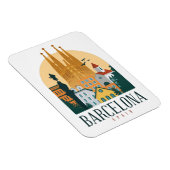 Barcelona Spain Skyline Photo Magnet Magneet (Rechterzijde)